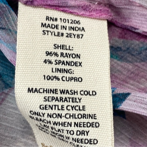 Soft Surroundings Kimono Women XS Colorful Long Sleeve Open Front Layered Rayon - Picture 8 of 10